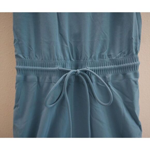 Athleta 659323-02 Women's Sz S Blue Savannah Strap Drawstring Waist Mini Dress - Picture 3 of 11